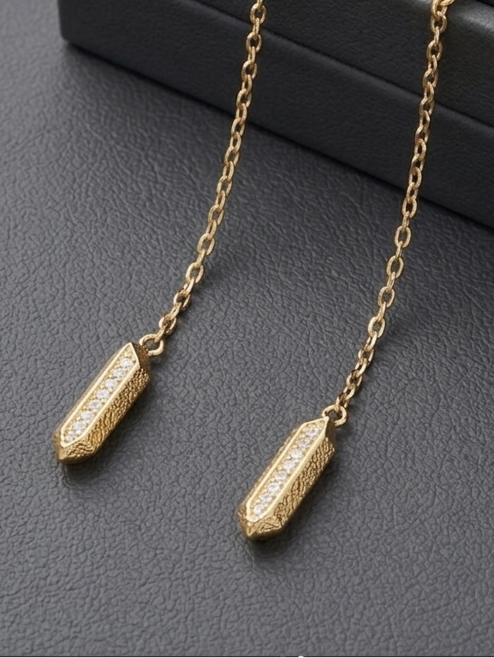 kate spade Gold Bar & Chain Drop Earrings 1919 - Picture 3 of 3